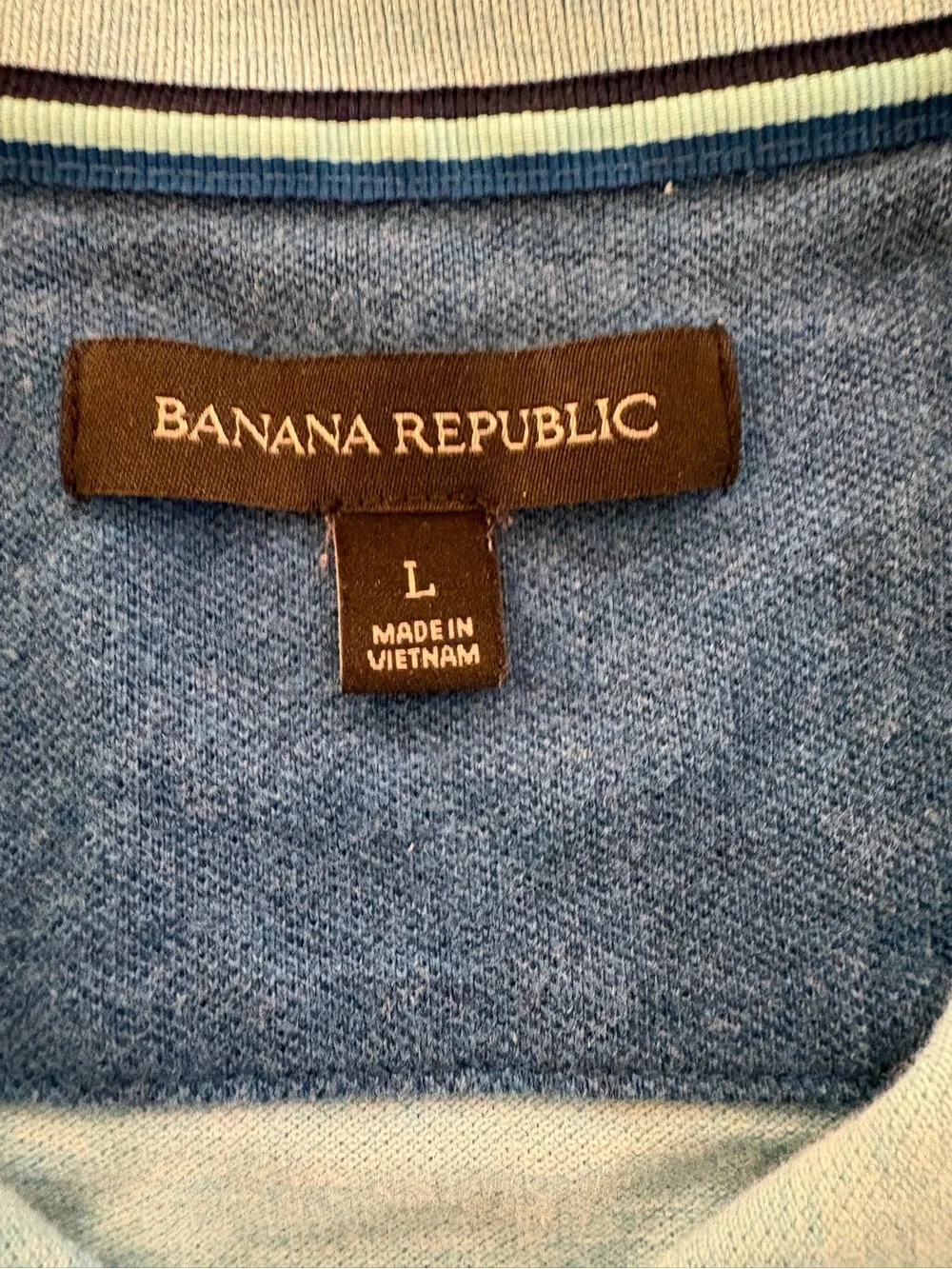 Banana Republic Factory Light Blue Polo Shirt Men’s Short Sleeve